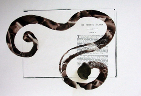 Alchemic symbol XVI - Mercury - Unique print - Van Dyke Brown emulsion & laser print - 297 x 420mm - 2004 - Lloyd Godman