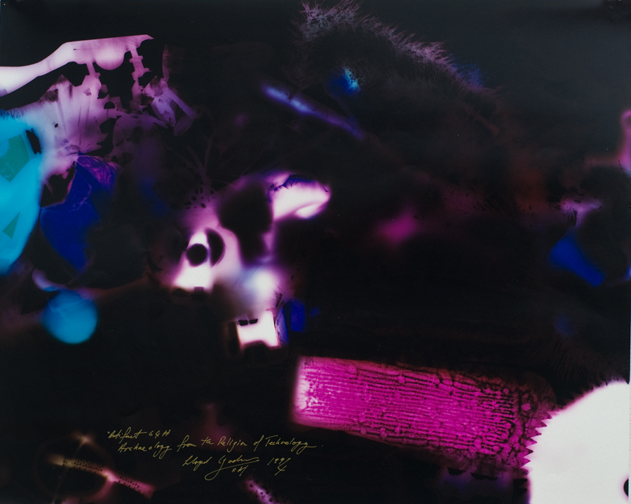 Colour Photogram - Artifact 64 # - 400 X 500 - from Archeology from the Religion of Technology 1994 - Lloyd Godman