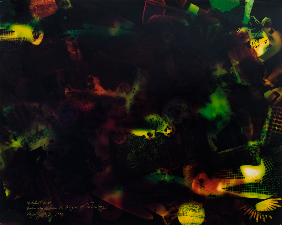Colour Photogram - Artifact 105 # - 400 X 500 - from Archeology from the Religion of Technology 1994 - Lloyd Godman