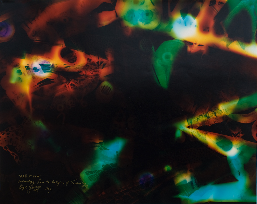 Colour Photogram - Artifact 88 # - 400 X 500 - from Archeology from the Religion of Technology 1994 - Lloyd Godman