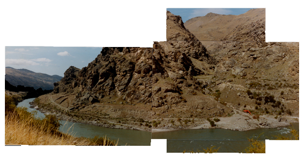 Crainmuir face and the Clutha River