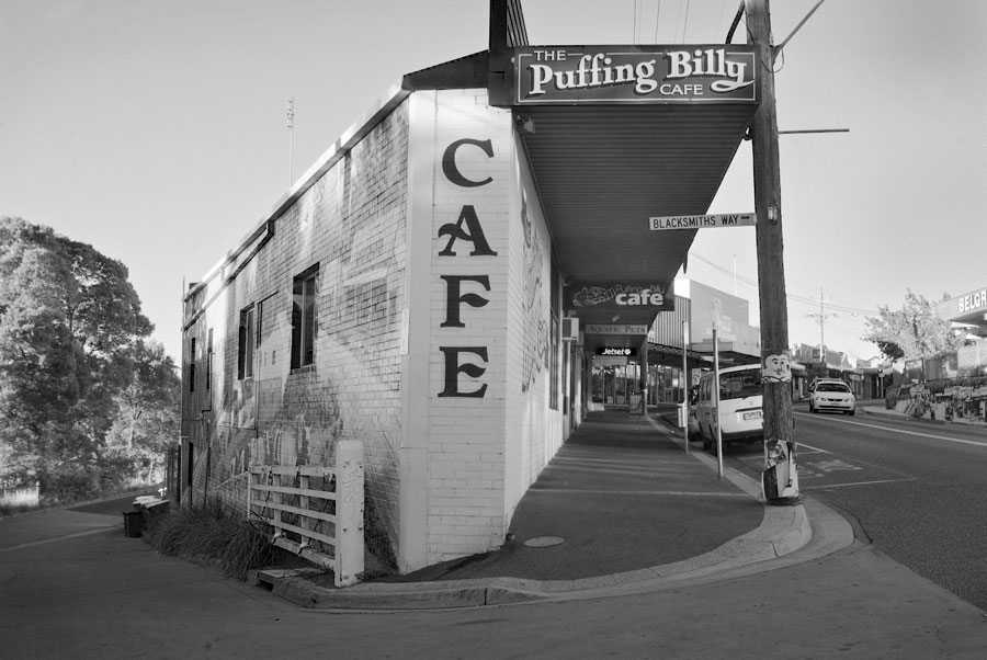 the Puffing Billy Cafe, Cr Blacksmiths Way and Burwood Highway, Belgrave, Victoria , Australia - 2008 - Lloyd Godman