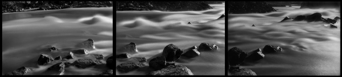 New works I - Kawarau River, Otago New Zealand - From the Last Rivers Song - 1984 - Panoramic photograph - Lloyd Godman